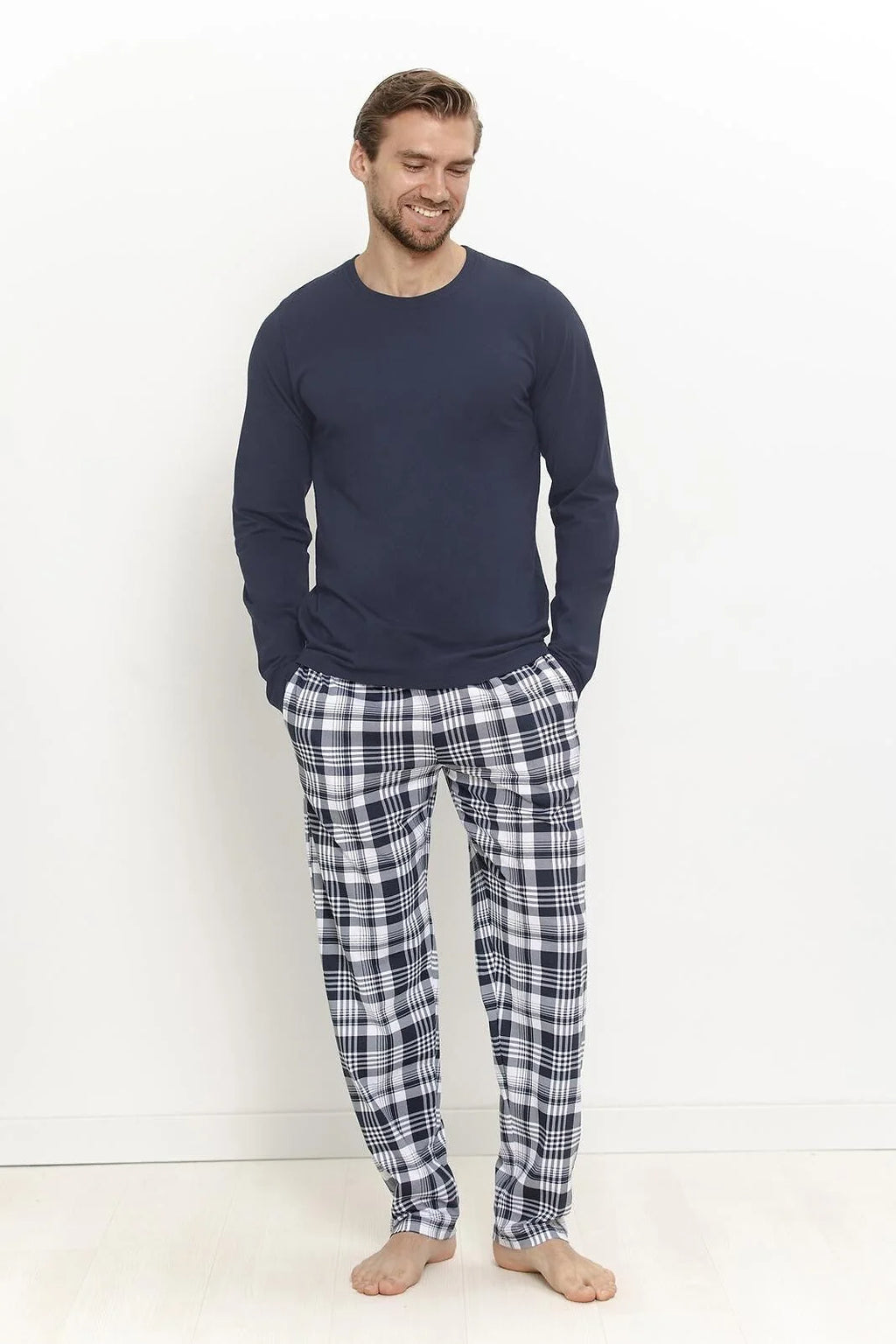 3664 - dante - pigiama da uomo in cotone con maglia