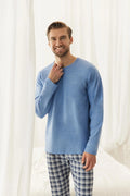 3671 - luciano - pigiama da uomo in cotone con maglia