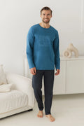 3672 - rafael - pigiama da uomo in cotone con maglia