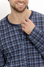 3673 - philippo - camicia da notte uomo - quadri