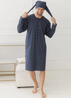 3673 - philippo - camicia da notte uomo - rombi