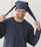 3673 - philippo - camicia da notte uomo - rombi