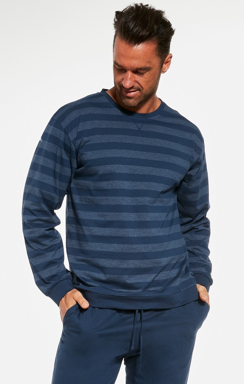 2-Piżama Cornette 117/235 Loose 11 dł/r S-2XL męska jeans-2