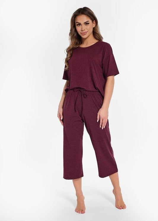 1-Piżama Cornette 849/323 Angie kr/r S-2XL claret-1