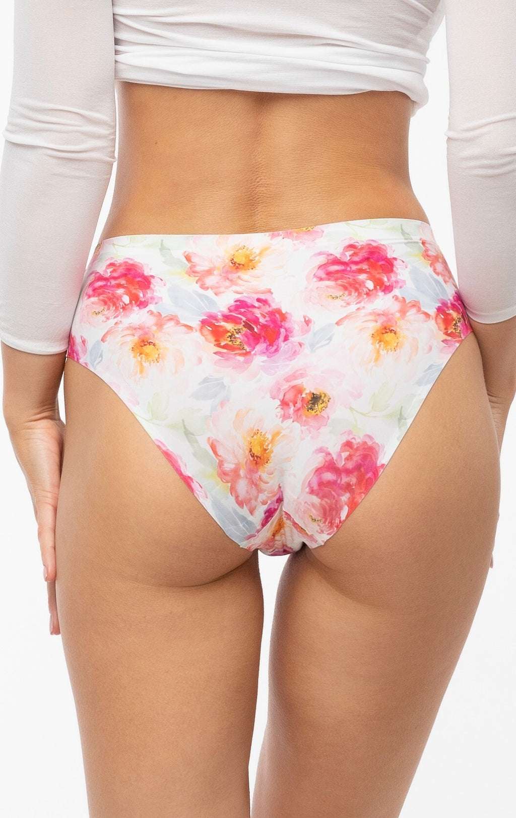 4-Figi Julimex Peony Simple Classic S-XL biały-kwiaty-4