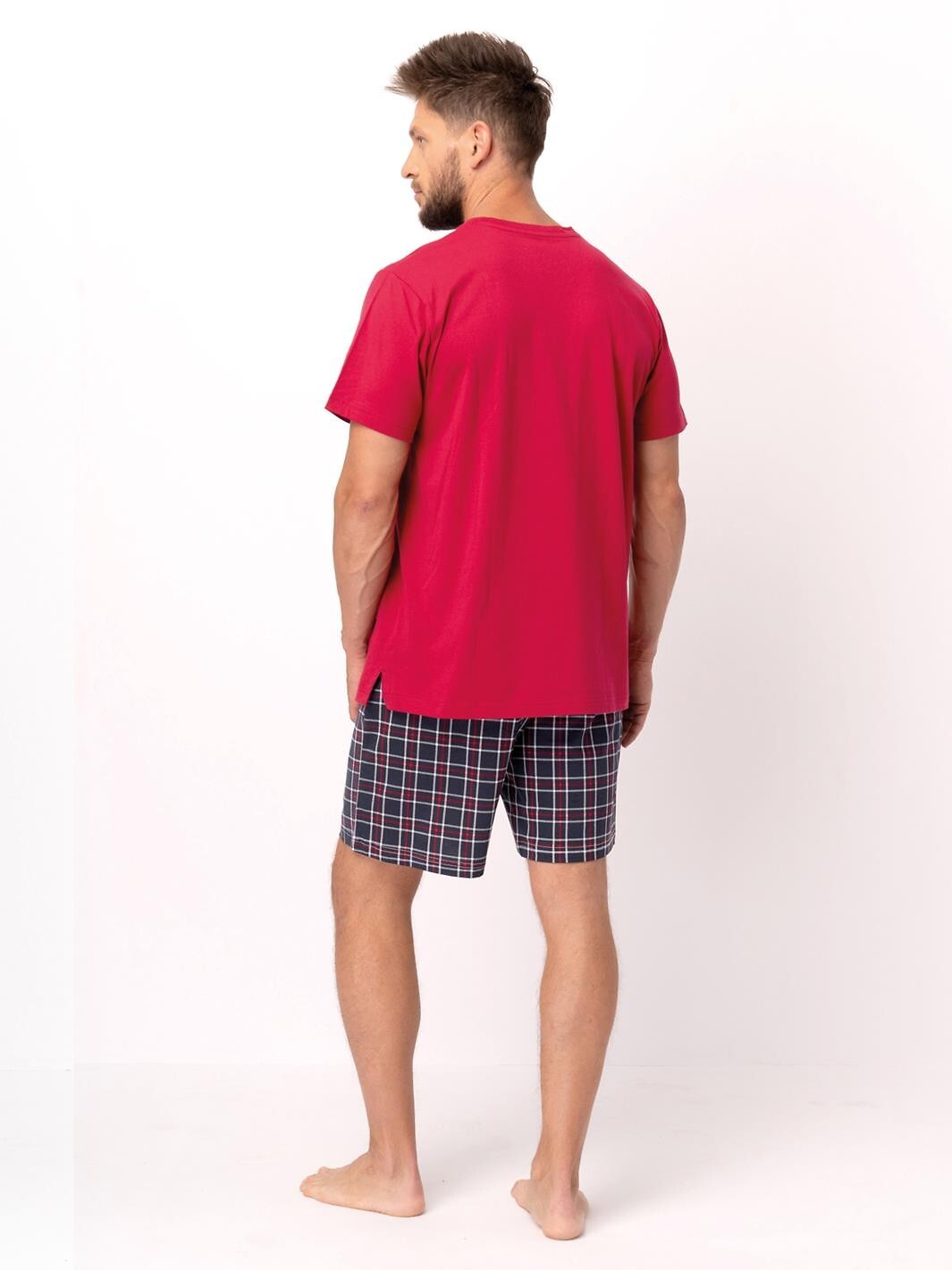6-Piżama Key MNS 453 A25 kr/r M-2XL czerwony-grafitowy-6