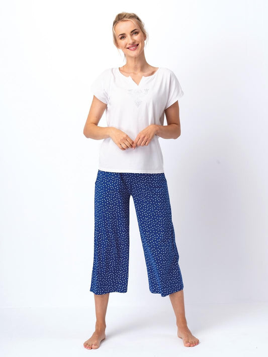 1-Piżama Key LNS 623 A25 kr/r S-XL biały-granatowy-1