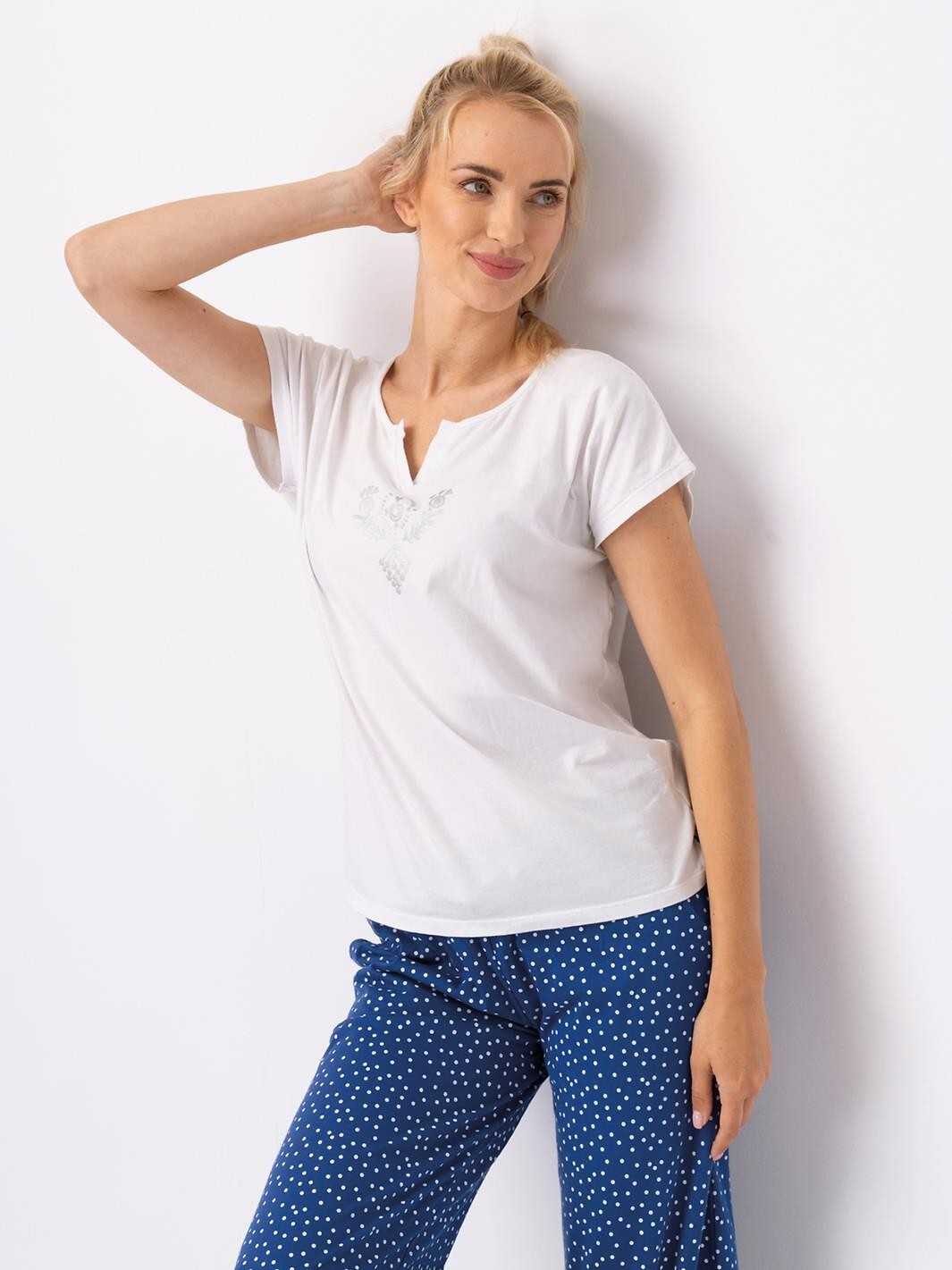 5-Piżama Key LNS 623 A25 kr/r S-XL biały-granatowy-5