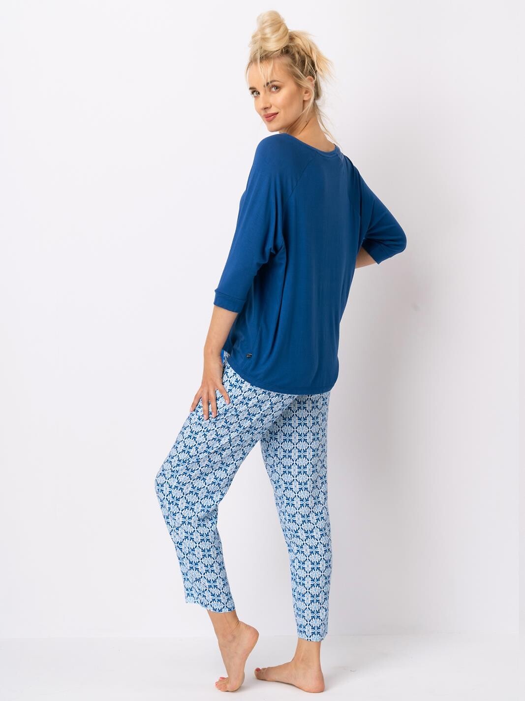 6-Piżama Key LNS 721 B25 Wiskoza 3/4 S-XL niebieski-6