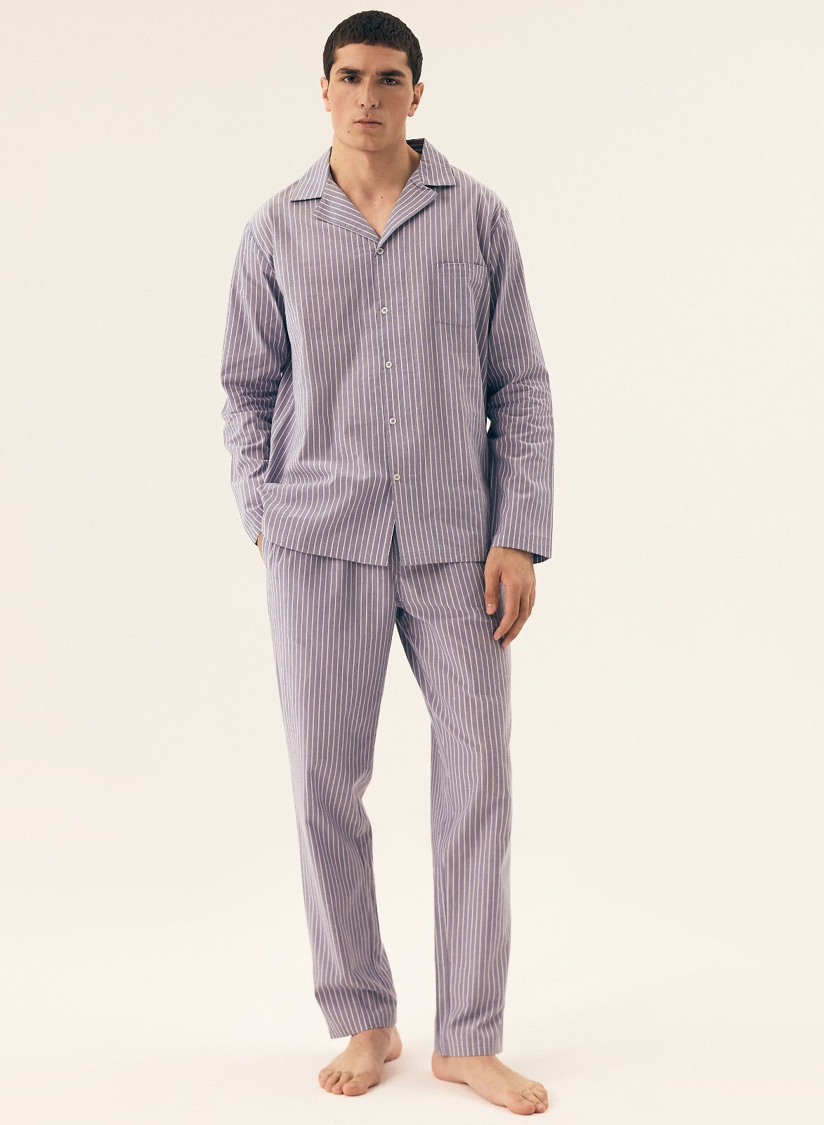 1-Piżama Henderson 43035 Mic dł/r M-2XL rozpinana pale blue-1