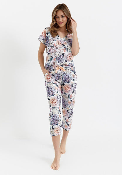 1-Piżama Cana 468 kr/r S-XL fioletowy-kwiatki-1
