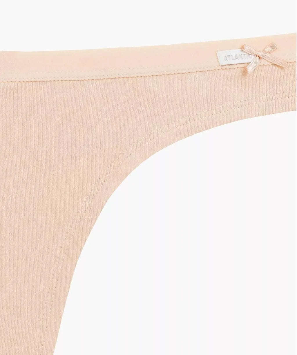3clp-017 - ecru -.perizoma da donna in cotone tinta