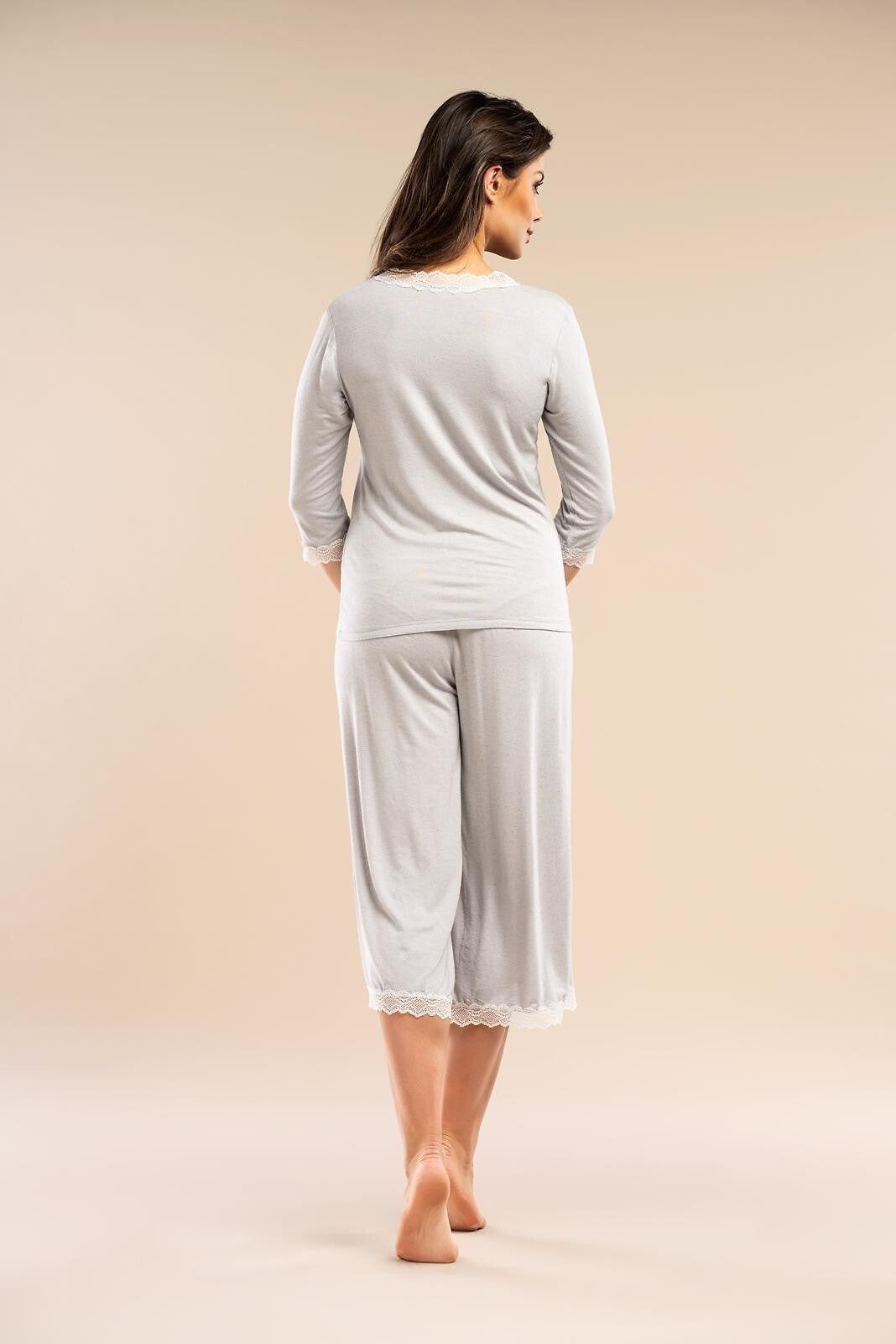 5-Piżama Belle Reverie The Promise MK 37 3/4 S-XL srebrny-5