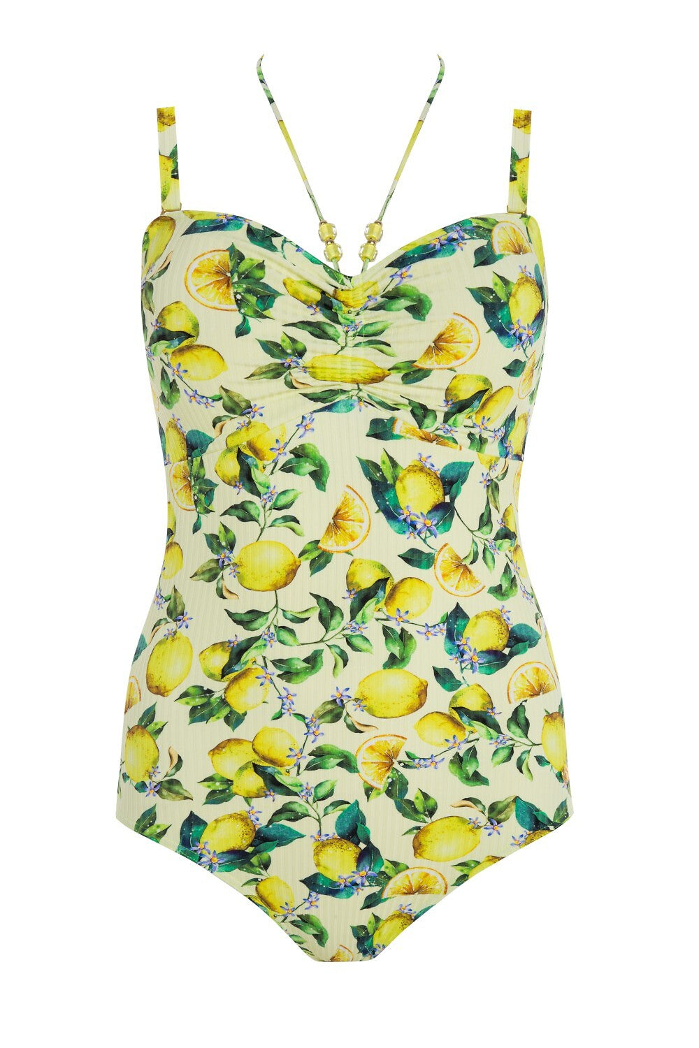 Costume Intero Lemon Sorbet - Texture a Costine e Dettagli Boho (Limoncello 6)