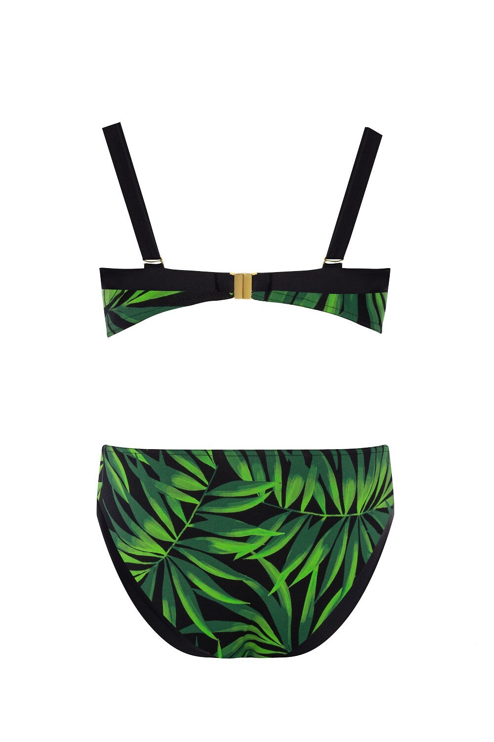 Bikini de dos piezas con ribete en contraste y soporte óptimo (Capo Verde 1)