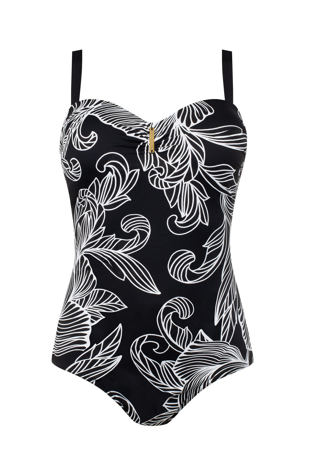 Costume Intero Balconcino con Dettaglio Jewel e Scollo Posteriore (Madera 7)