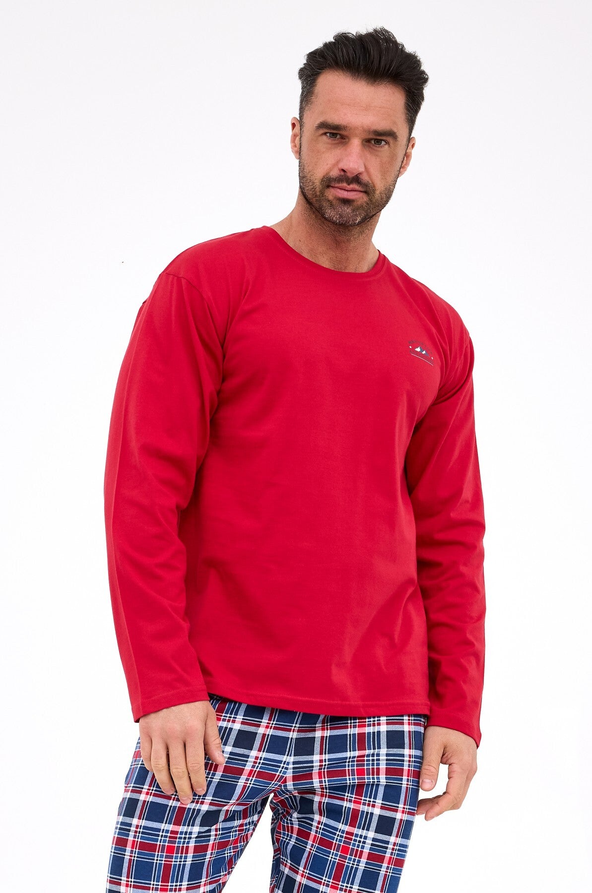 2-Piżama Cornette 124/312 Ready 3 dł/r S-2XL bordowy-2