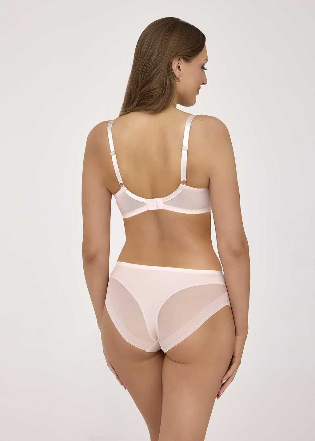 Greta | Slip Classici Black Mesh – Mix di Microfibra e Rete a Righe - 2231 - Lullaby Lingerie