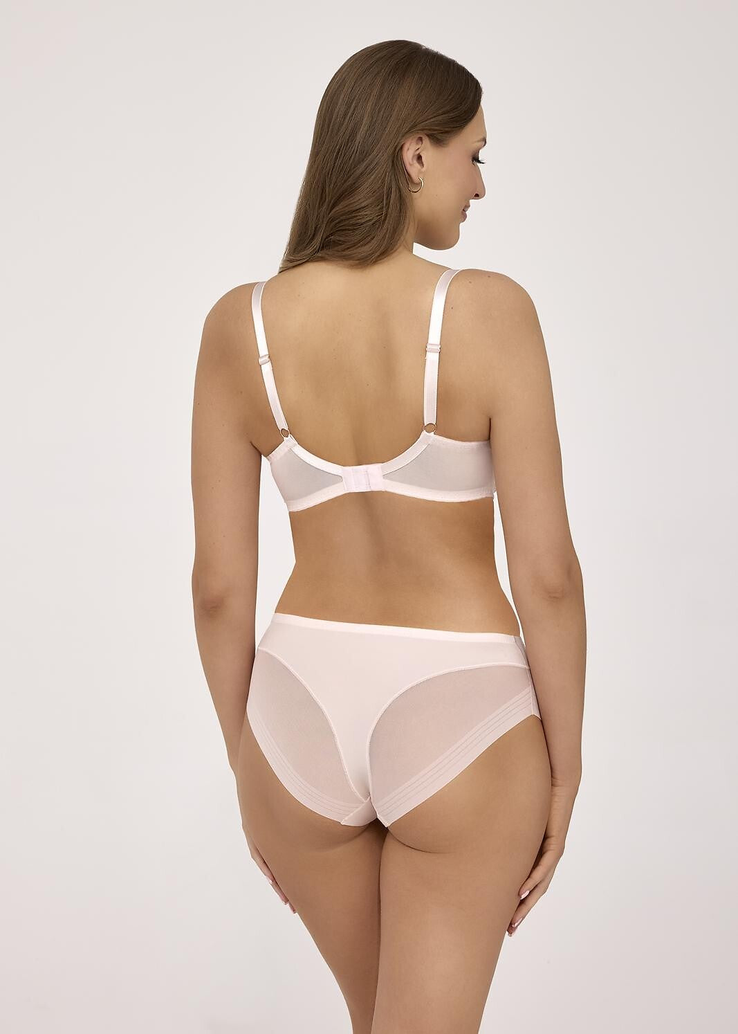 Greta | Slip Classici Black Mesh – Mix di Microfibra e Rete a Righe - 2231 - Lullaby Lingerie