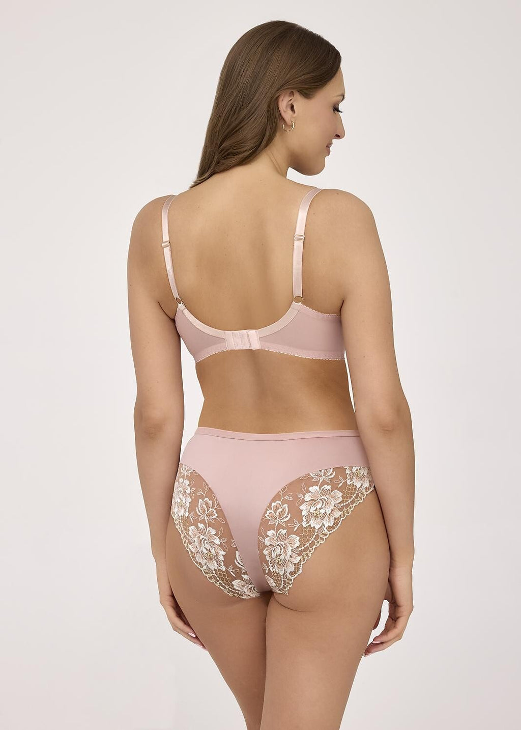 Rosegold | Slip Donna Classico in Microfibra – Ricami Floreali e Filo Dorato - Lullaby Lingerie