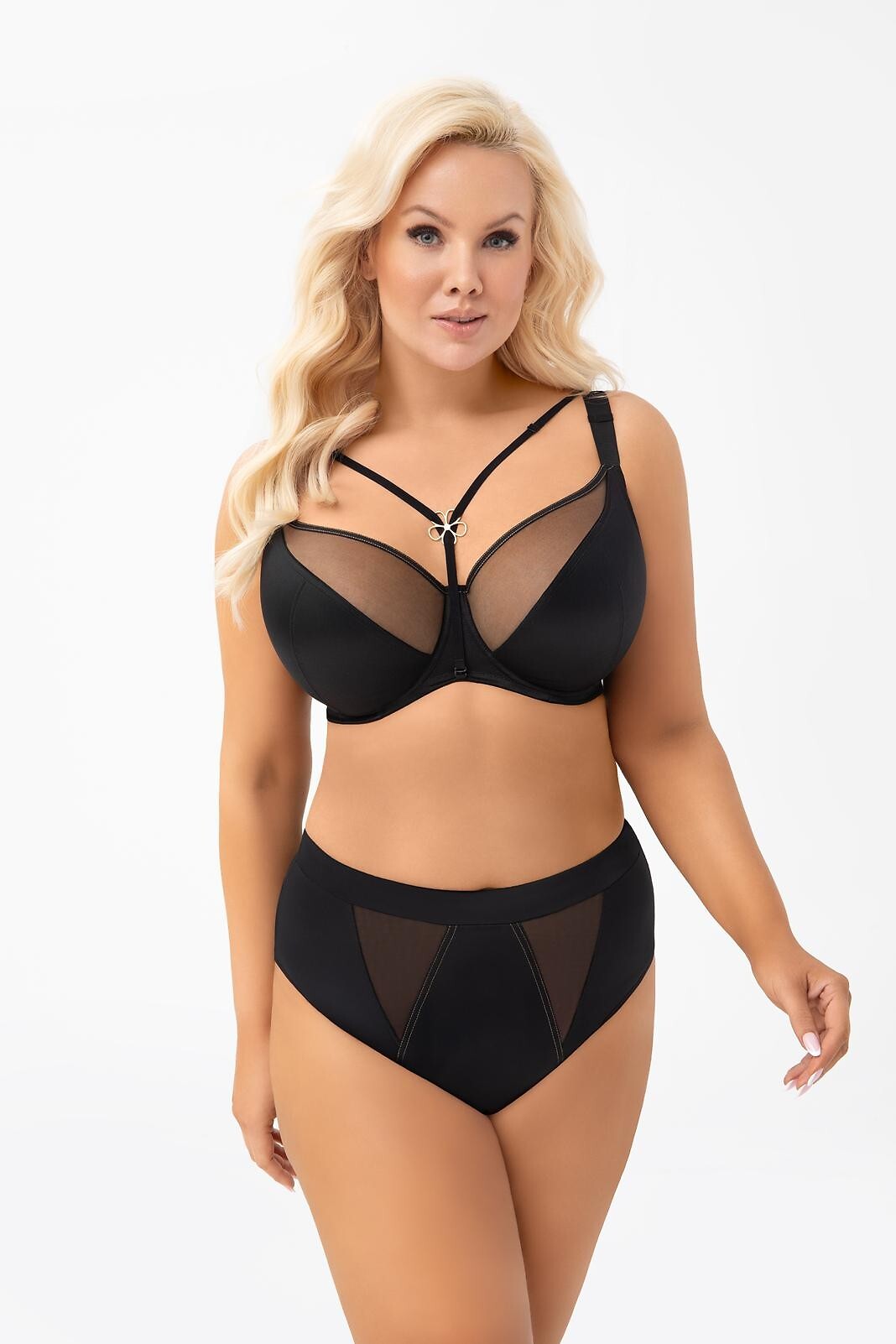 Marisa | Slip Donna a Vita Alta – Microfibra con Taglio Laser e Dettagli in Tulle - Lullaby Lingerie