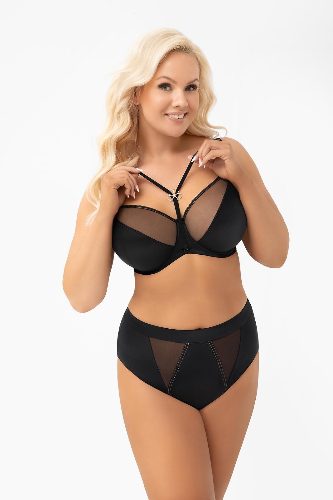 Marisa | Slip Donna a Vita Alta – Microfibra con Taglio Laser e Dettagli in Tulle - Lullaby Lingerie