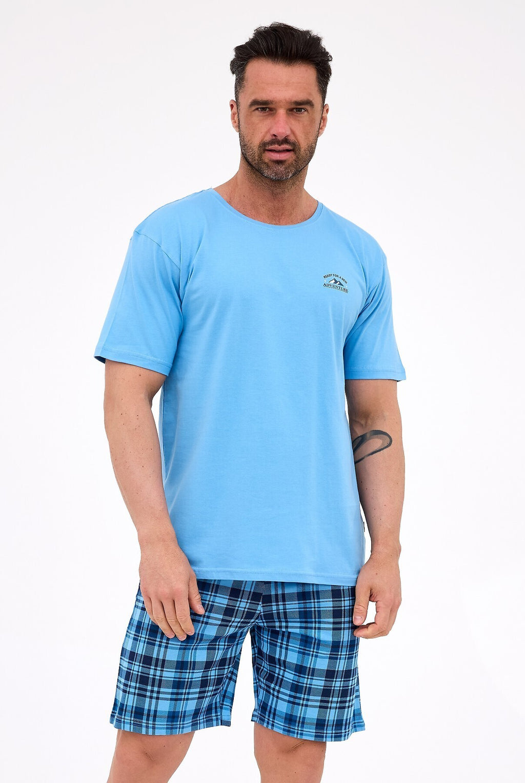 1-Piżama Cornette 326/311 Ready 2 kr/r 3XL-5XL męska niebieski-1