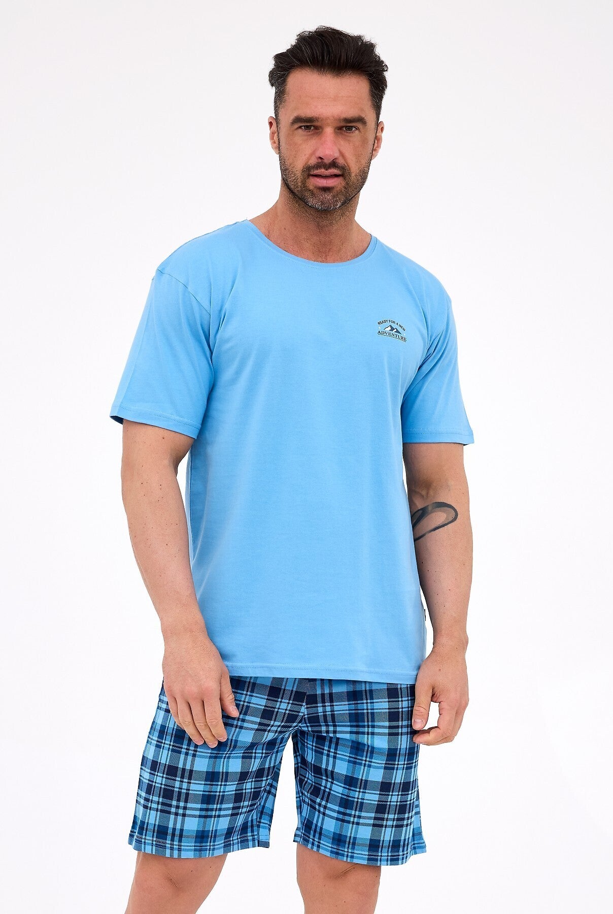 1-Piżama Cornette 326/311 Ready 2 kr/r 3XL-5XL męska niebieski-1