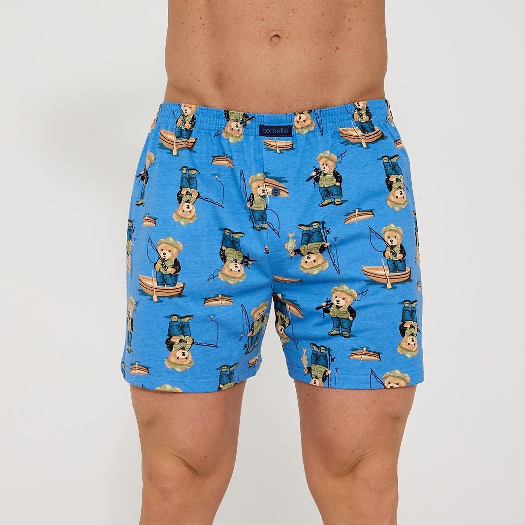 Classic | Boxer Uomo morbidi in Cotone 100% con Orsetto Pescatore - 001/188 - Lullaby Lingerie