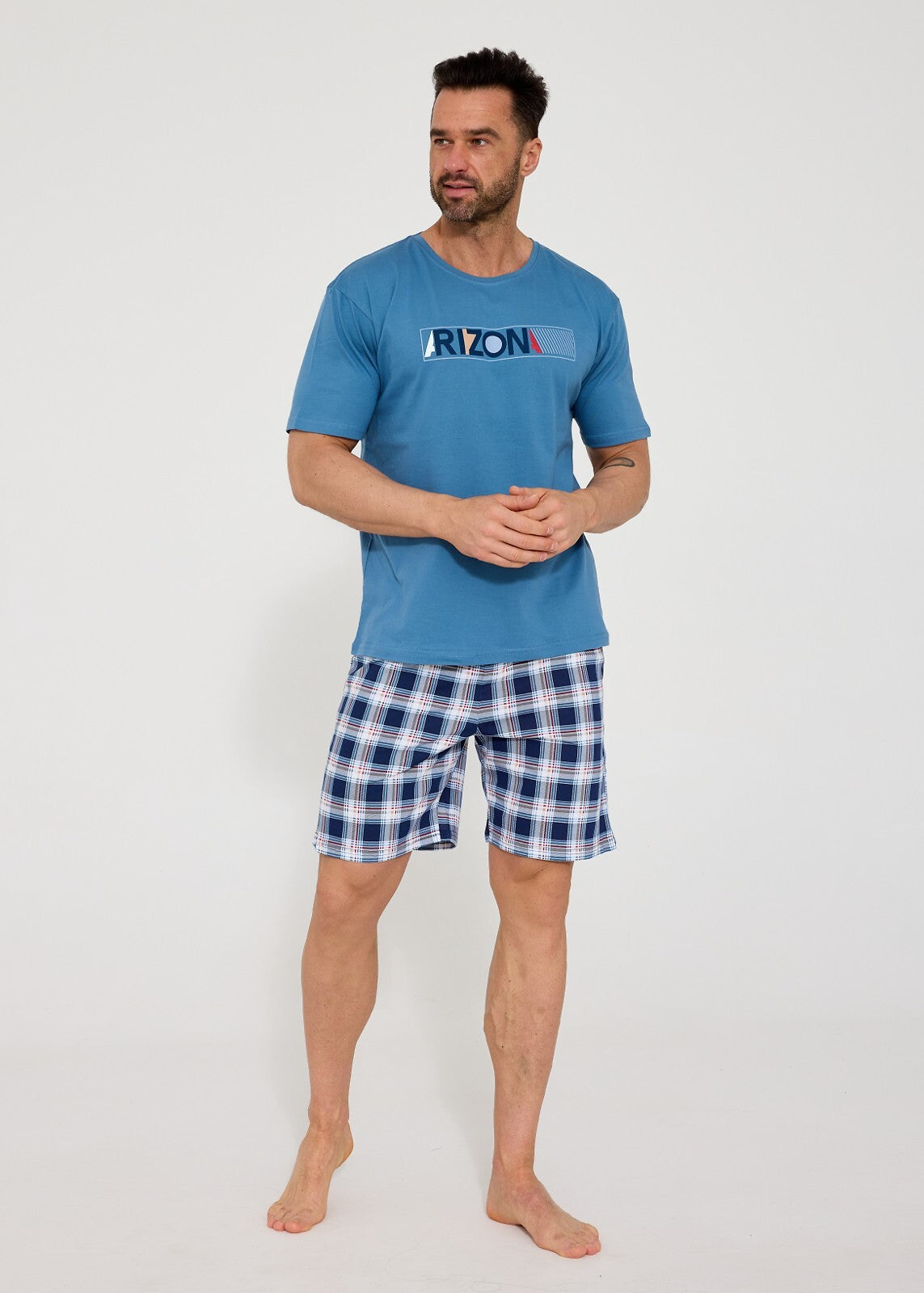 Arizona | Pigiama corto da uomo in 100% cotone - Lullaby Lingerie