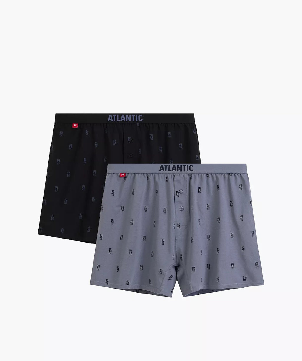 Boxer morbido con bottoni in 100% cotone - Pack da 2 pezzi - 2MBX-086 - Lullaby Lingerie