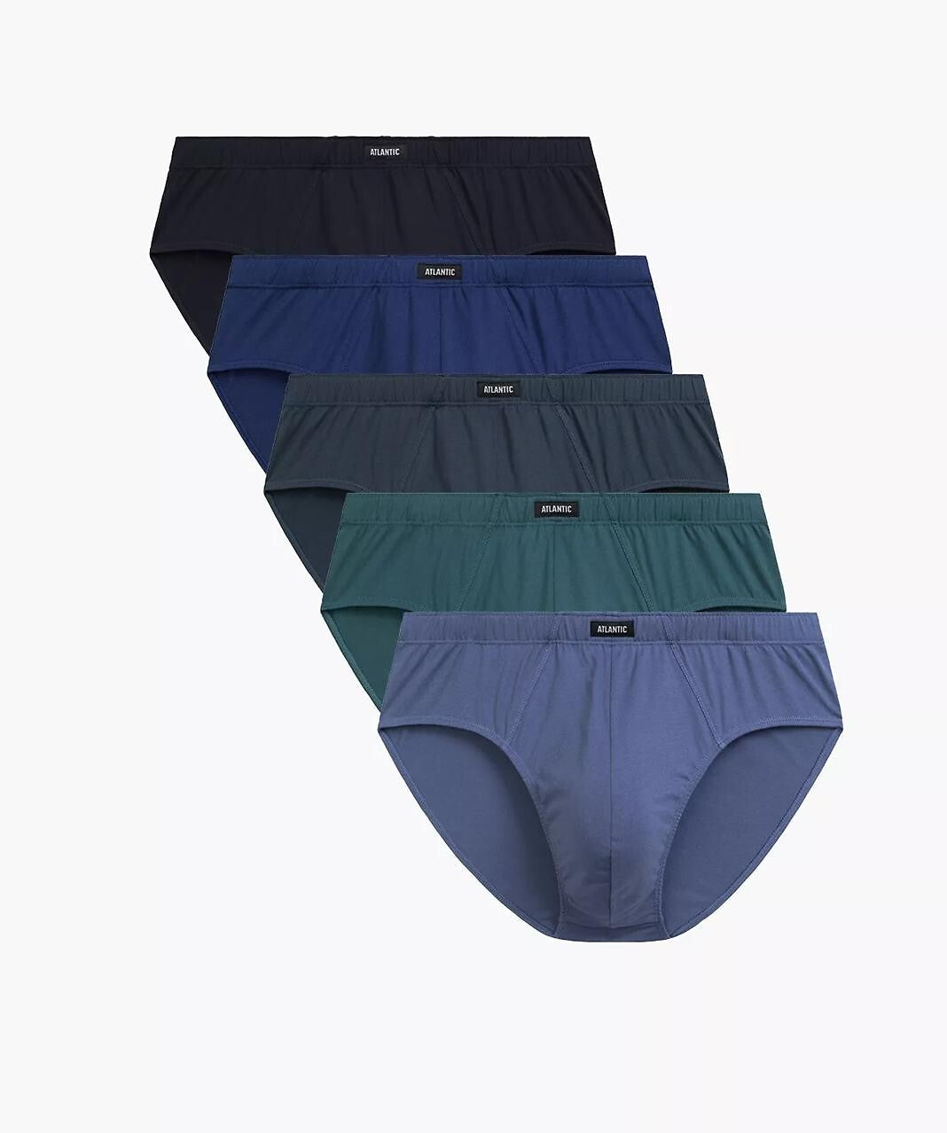 Slip Uomo Classici Atlantic – Set Settimanale da 5 Pezzi in 100% Cotone - 5SMP-003 - Lullaby Lingerie