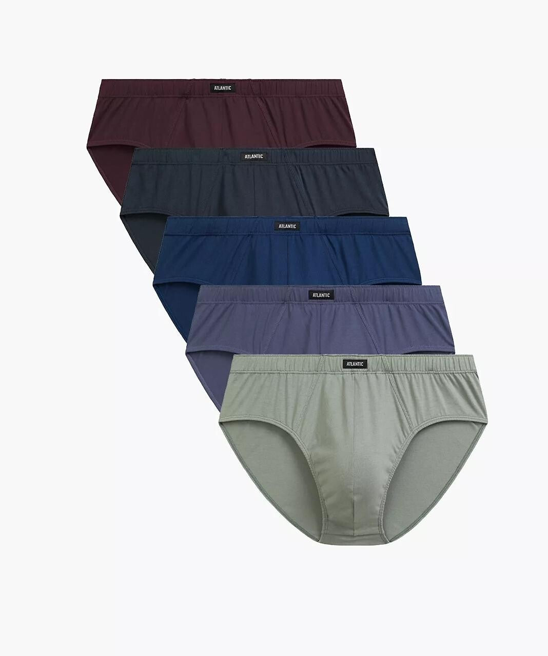 Slip Uomo Classici Atlantic – Set Settimanale da 5 Pezzi in 100% Cotone - 5SMP-003 - Lullaby Lingerie