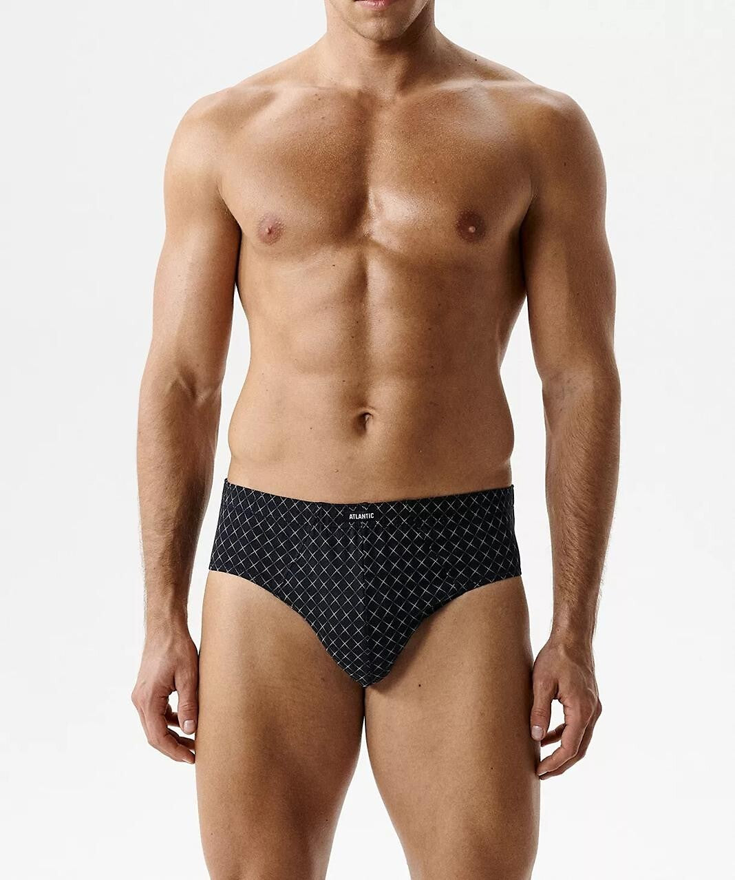 Slip Uomo Classici Atlantic – Set da 3 Pezzi in Cotone a Fantasia - 3MP-218 - Lullaby Lingerie