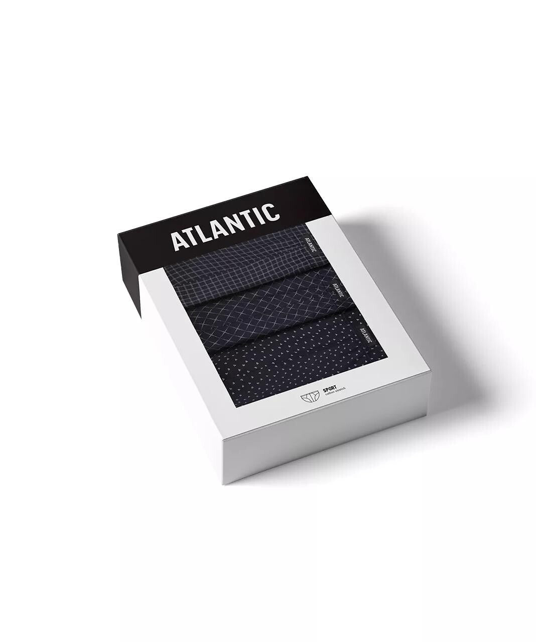 Slip Uomo Classici Atlantic – Set da 3 Pezzi in Cotone a Fantasia - 3MP-218 - Lullaby Lingerie