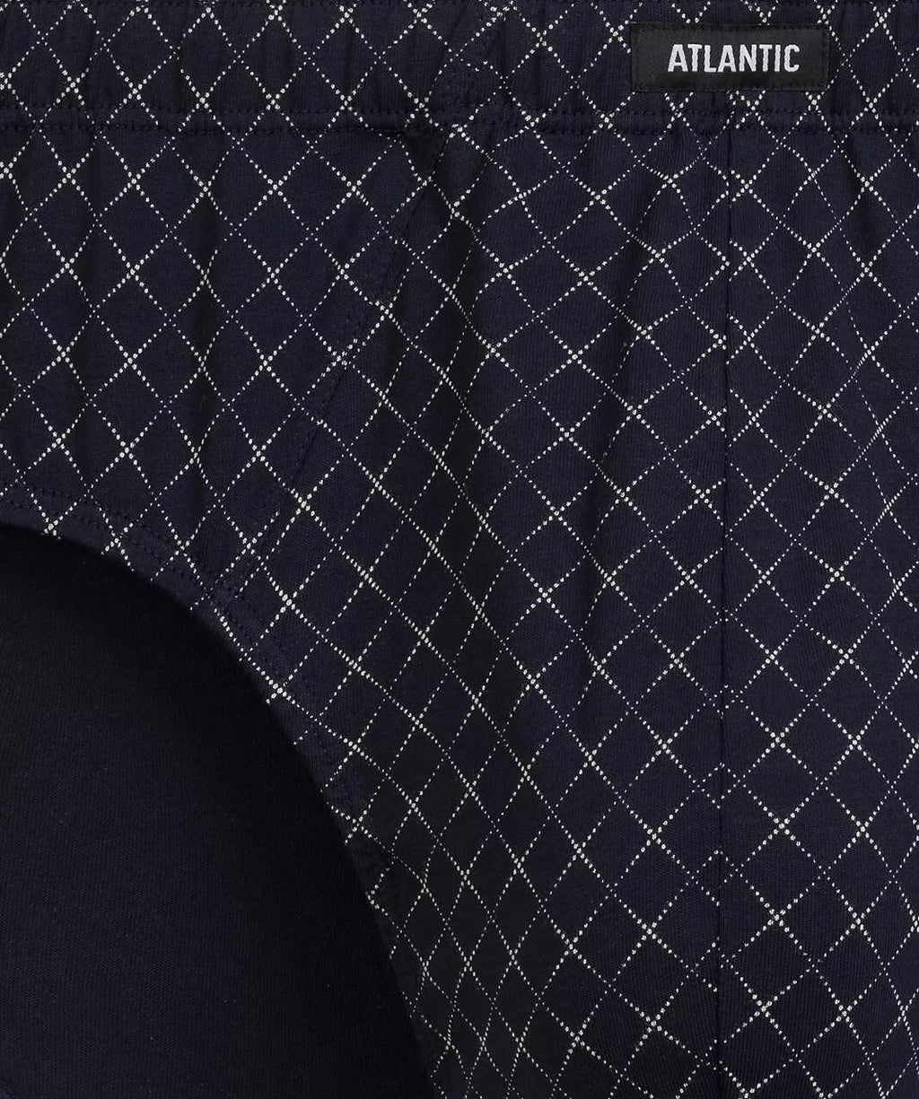 Slip Uomo Classici Atlantic – Set da 3 Pezzi in Cotone a Fantasia - 3MP-218 - Lullaby Lingerie