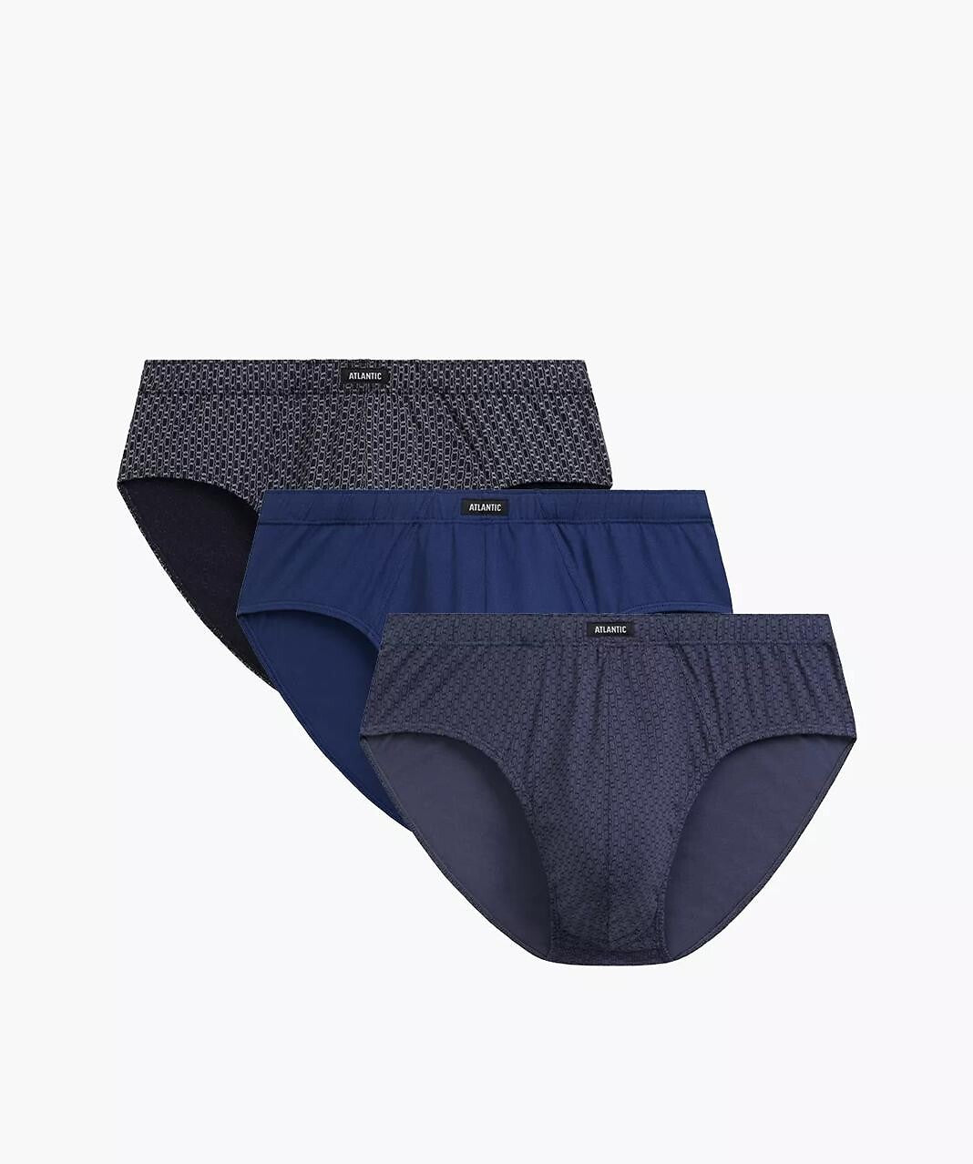 Slip Uomo Classici Atlantic – Set da 3 Pezzi in Cotone a Fantasia - 3MP-214 - Lullaby Lingerie