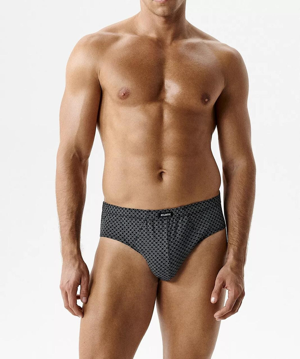 Slip Uomo Classici Atlantic – Set da 3 Pezzi in Cotone a Fantasia - 3MP-214 - Lullaby Lingerie