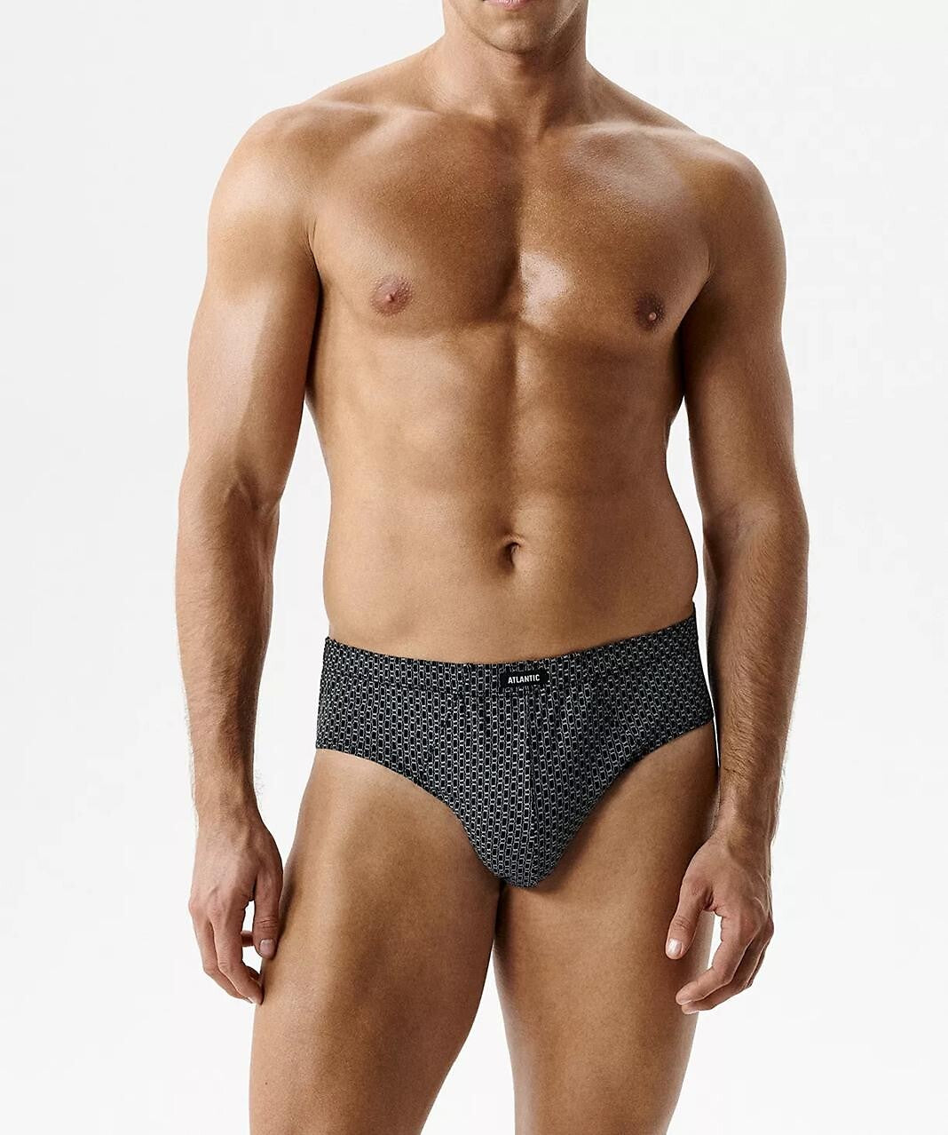 Slip Uomo Classici Atlantic – Set da 3 Pezzi in Cotone a Fantasia - 3MP-214 - Lullaby Lingerie