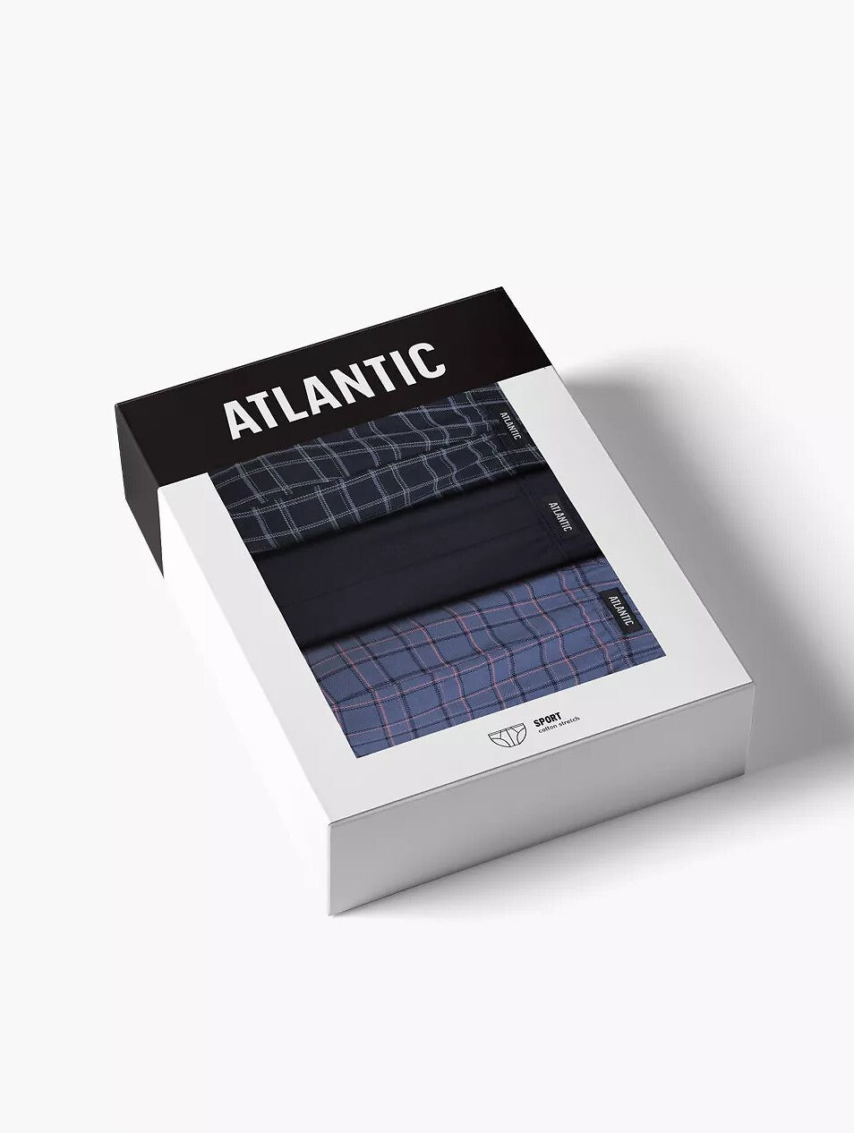 Slip Uomo Classici Atlantic – Set da 3 Pezzi in Cotone a Fantasia - 3MP-216 - Lullaby Lingerie