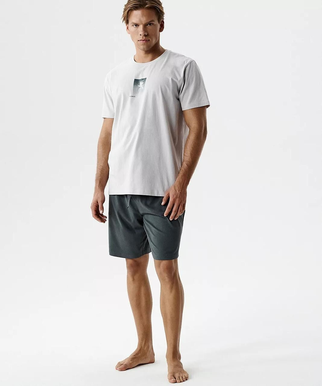 2-Piżama Atlantic NMP-398 kr/r S-2XL lawendowy-grafitowy-2