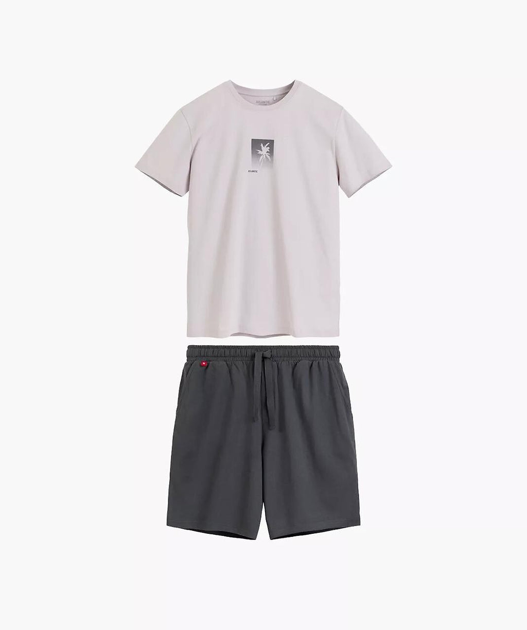 Pigiama da uomo in 100% cotone con trattamento Peach Effect - NMP-398 - Lullaby Lingerie