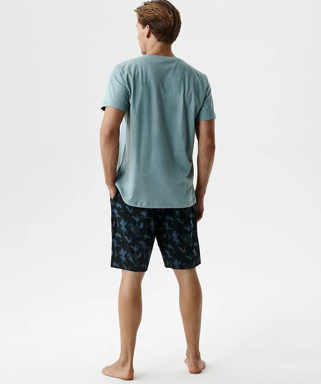 Pigiama corto da uomo in 100% cotone con finitura Peach Effect - NMP-399 - Lullaby Lingerie