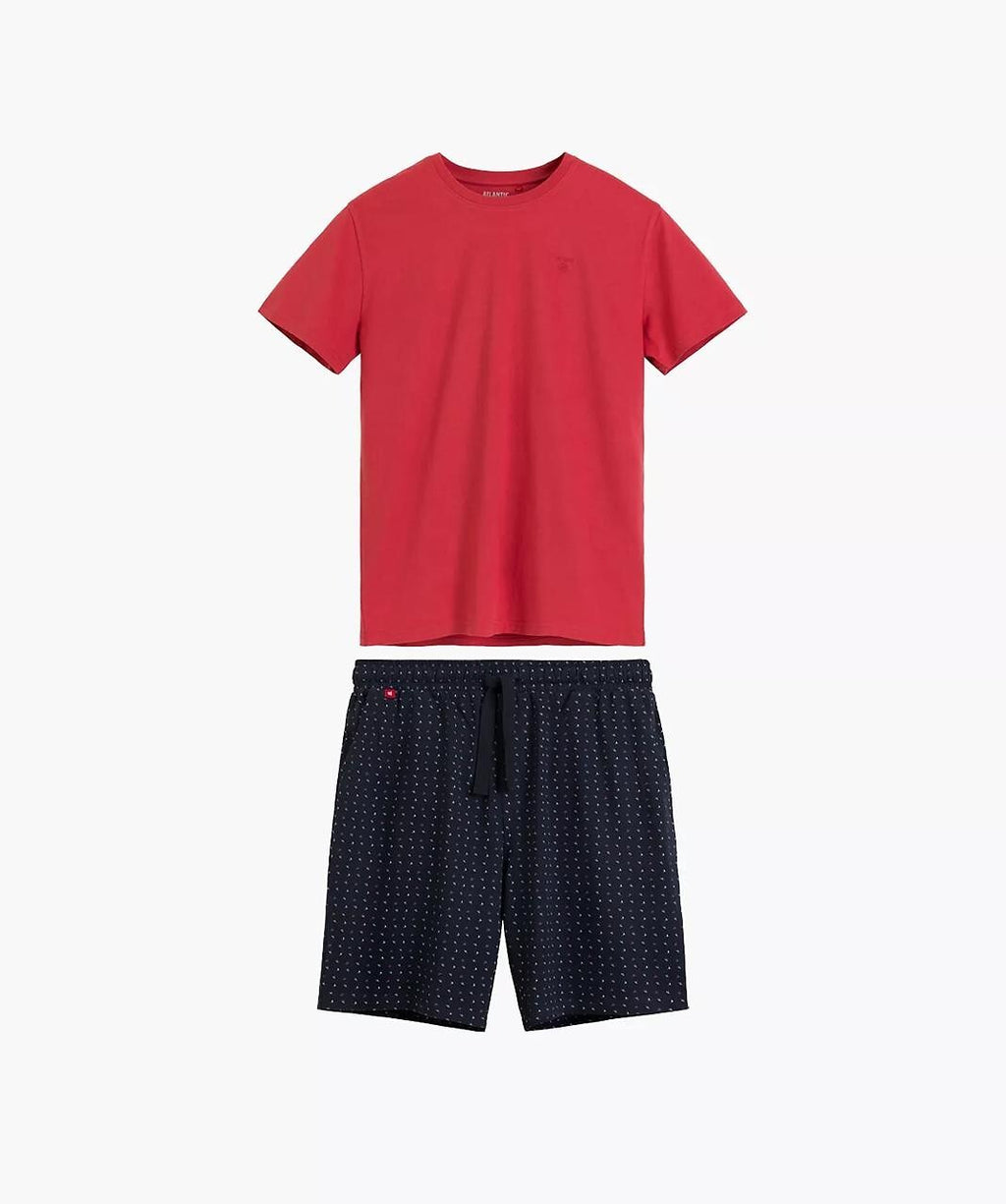 2-Piżama Atlantic NMP-400 kr/r S-2XL czerwony-granatowy-2