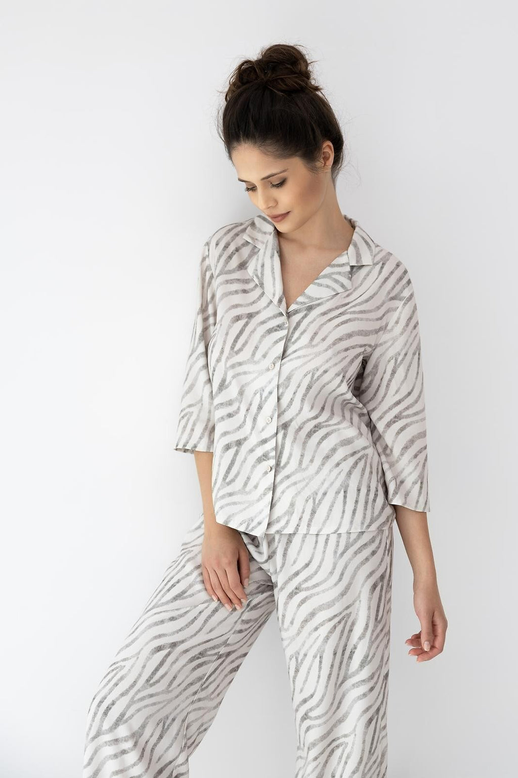 5-Piżama Sensis Emory 7/8 XS-2XL rozpinana beżowy-5