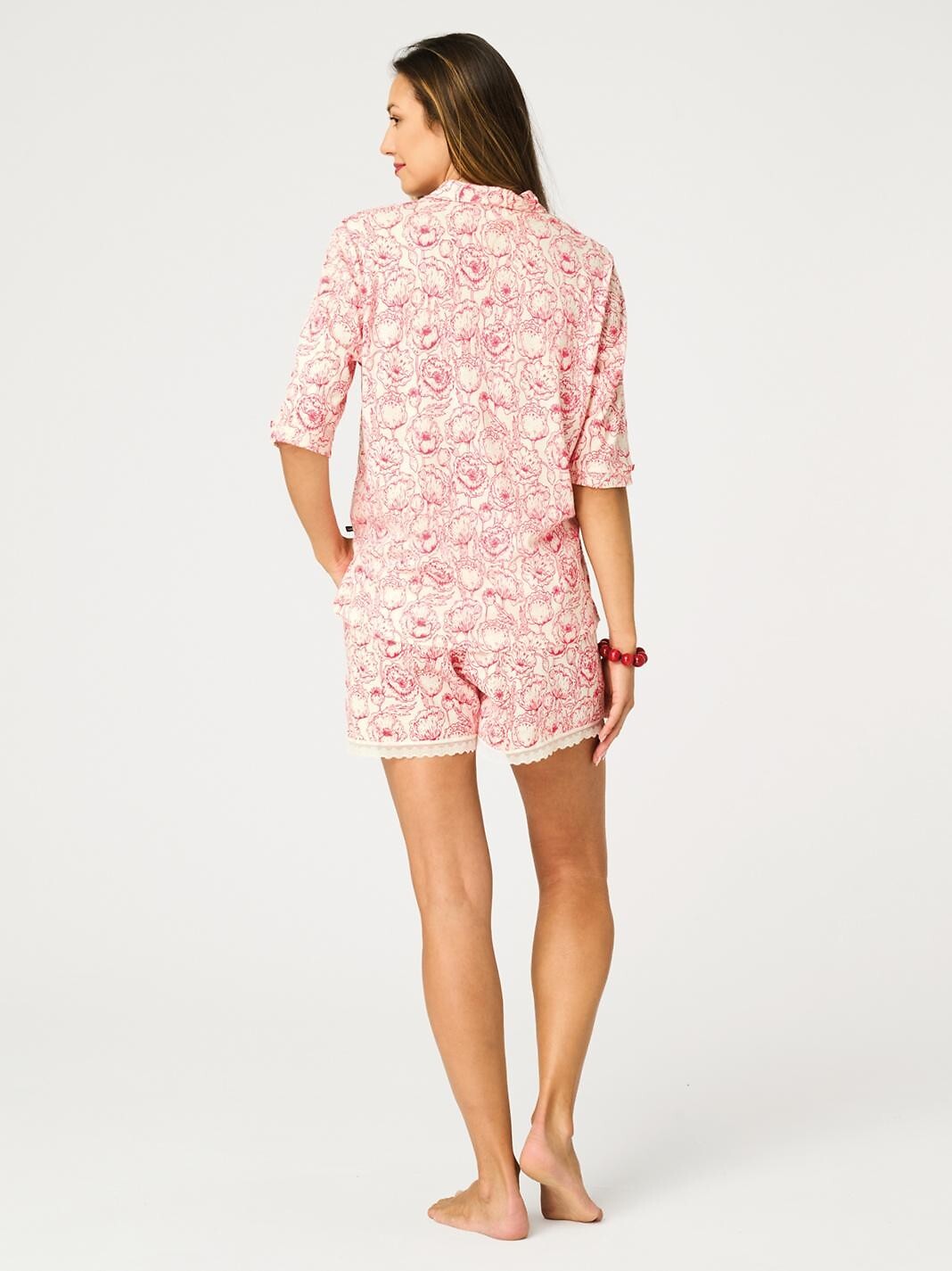 3-Piżama Key LNS 564 A26 kr/r S-XL rozpinana ecru-czerwony-3