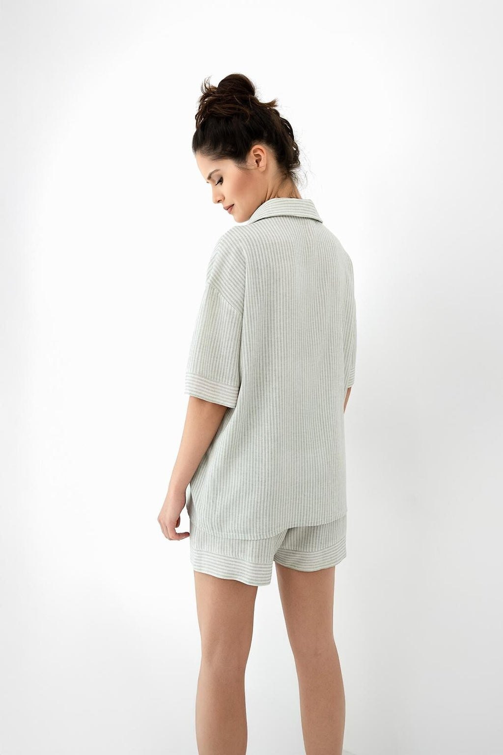 3-Piżama Sensis Simona kr/r XS-2XL rozpinana khaki jasny-3