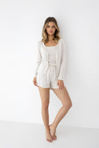 3-Piżama Sensis Jaylani W26 w/r dł/r trzyczęściowa XS-XL beżowy jasny-3