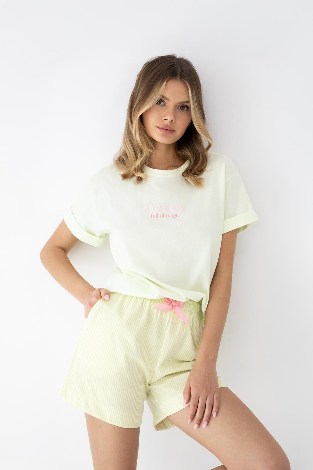 1-Piżama Sensis Savanna kr/r S-XL limonka-1