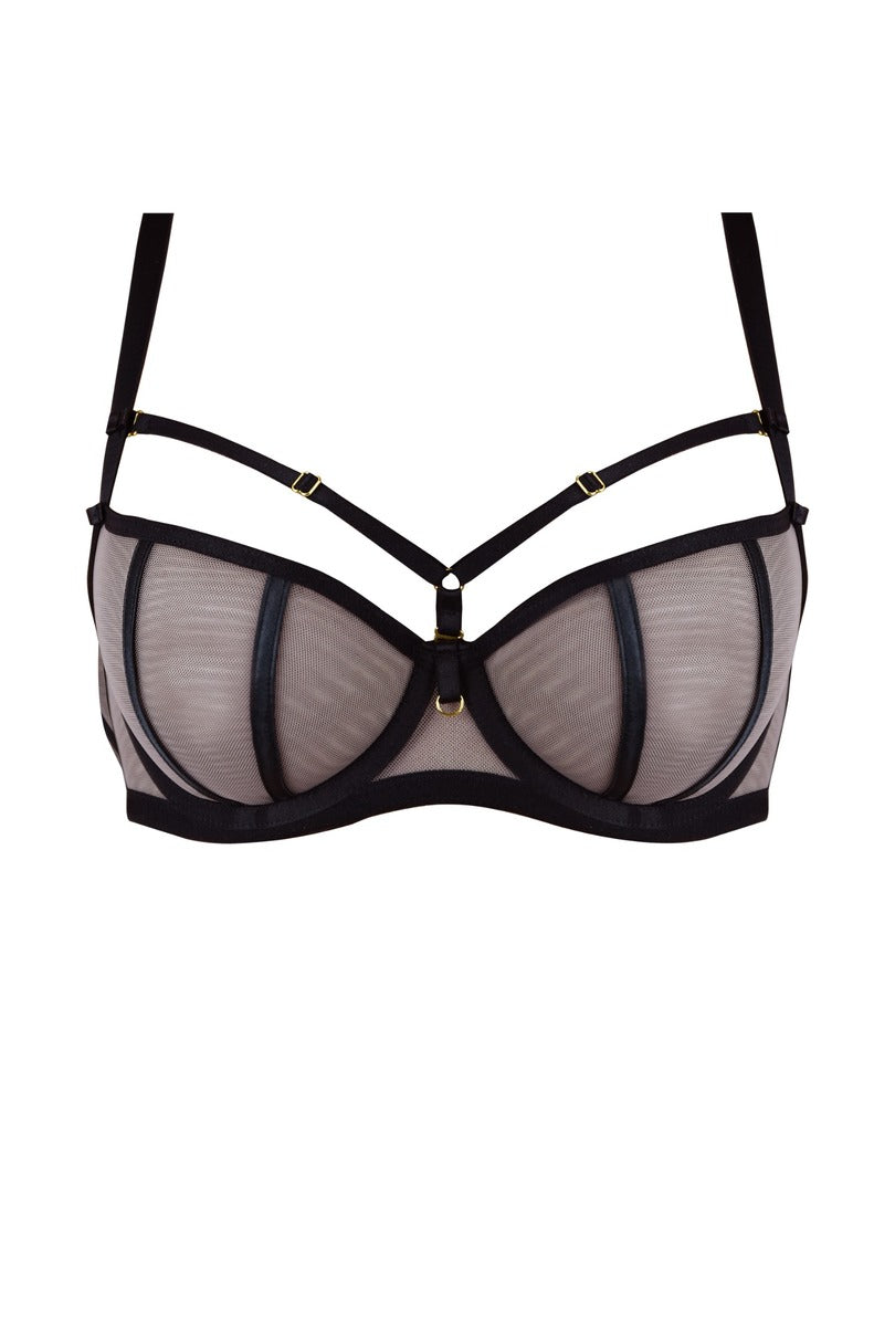 BIUSTONOSZ NAKED BALCONETTE 19120 BLACK - Lullaby Lingerie